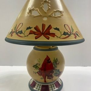Lenox Winter Greetings Everyday Tealight Lamp - Shade With Cardinal - SKU 770657